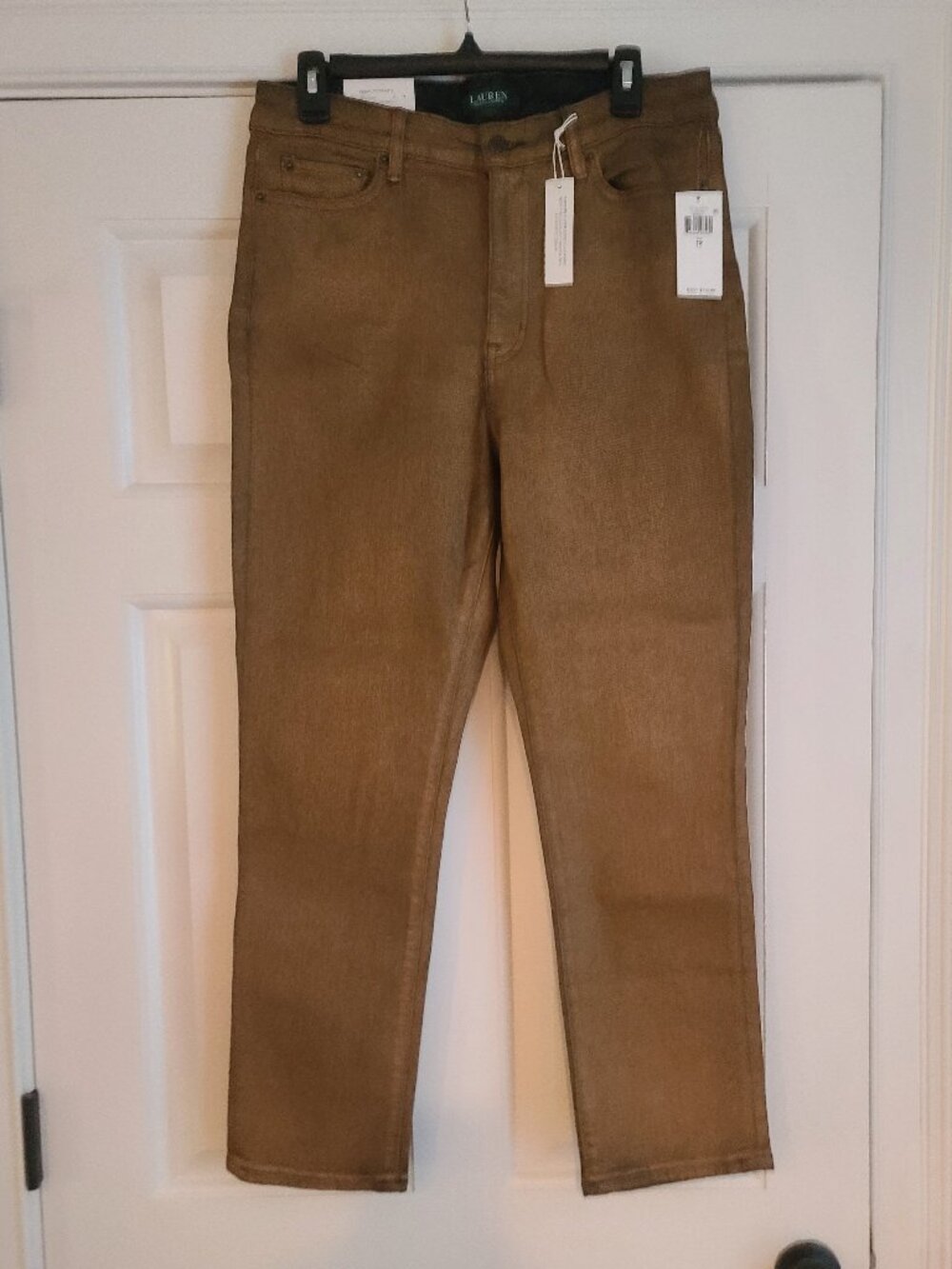 Lauren Ralph Lauren NWT Women's Sz 12/31 Regal Bronze High Waist Straight Jeans